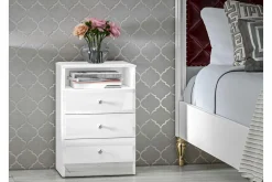 Szafka nocna GLAMOUR 3S TYP07 z oświetleniem