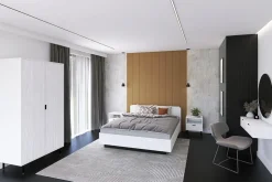 Szafka nocna ryflowana z szufladą WAVE