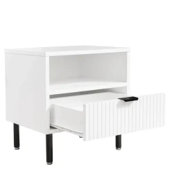 Szafka nocna ryflowana z szufladą WAVE