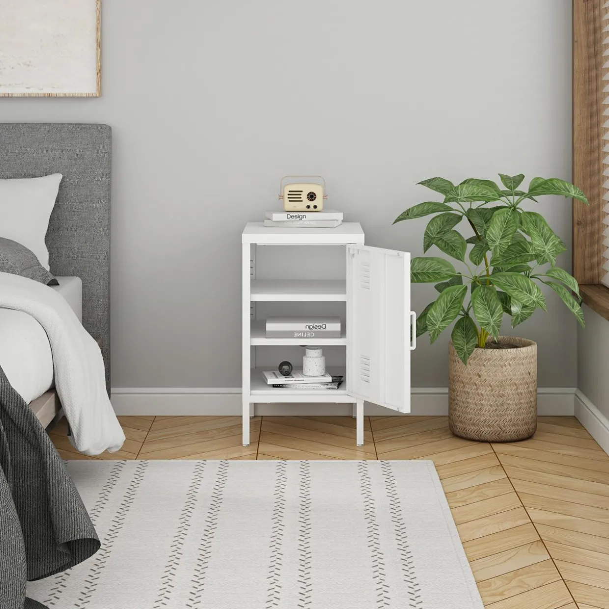 Szafka nocna SOLANS biała