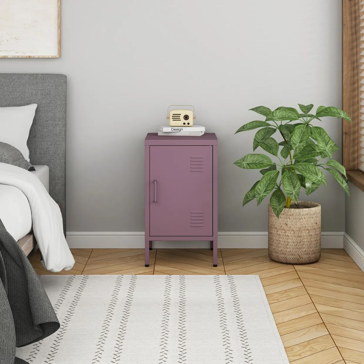 Szafka nocna SOLANS fioletowa