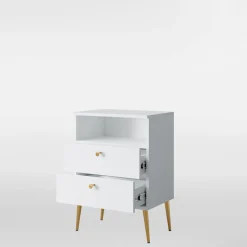 Szafka nocna wysoka biała HIGH