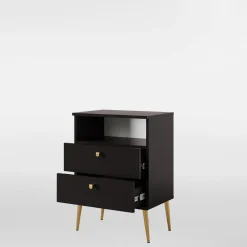 Szafka nocna wysoka czarna HIGH