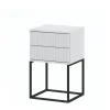 Szafka nocna z 2 szufladami biała NOTTE