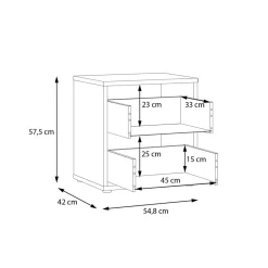 Szafka nocna z ryflowaniem RANKIN