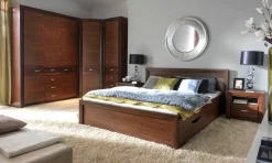 Szafka nocna z szufladą ciemny brąz PARIS