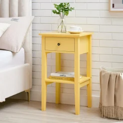Szafka nocna z szufladą żółta TIXER