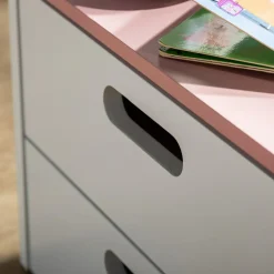 Szafka nocna z szufladami FALIANO różowa