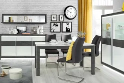 Szafka RTV CANNE NEW 1S2D CQNT132B z oświetleniem