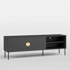 Szafka RTV czarna MOND 160 cm