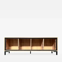 Szafka RTV czarna PARII 171 cm