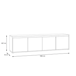 Szafka RTV 4-drzwiowa SKELPE
