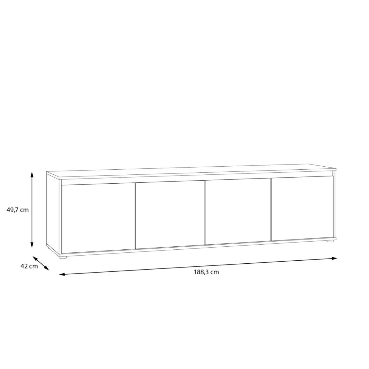 Szafka RTV 4-drzwiowa SKELPE