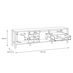 Szafka RTV industrialna szeroka HIGH ROCK