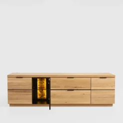 Szafka RTV loftowa z oświetleniem NAPOLI