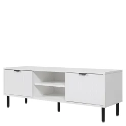 Szafka RTV ryflowana biała WAVE