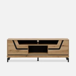 Szafka RTV z czarnym dekorem KRIS