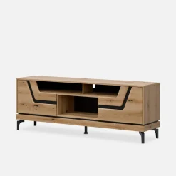 Szafka RTV z czarnym dekorem KRIS