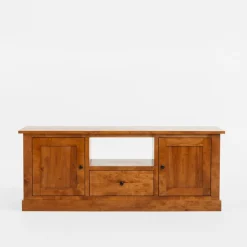 Szafka RTV z litego drewna PAOLA brzoza koniakowa, 150 cm