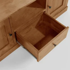 Szafka RTV z litego drewna PAOLA brzoza naturalna, 150 cm