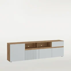 Szafka RTV z ryflowaniem MANILLA 200 cm