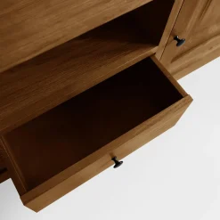 Szafka RTV z szufladą lite drewno STELLA dąb rustykalny