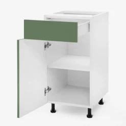 Szafka stojąca z szufladą BASIC PLUS BP/D40SR1 smoke green