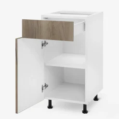 Szafka stojąca z szufladą BASIC PLUS BP/D40S1 dark rockfort hickory