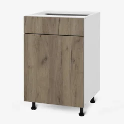 Szafka stojąca z szufladą BASIC PLUS BP/D50S1 dark rockfort hickory