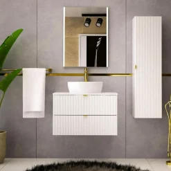 Szafka umywalkowa biały mat BELT 80 cm