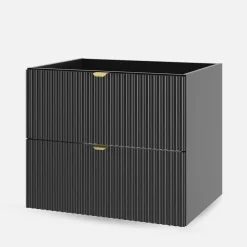 Szafka umywalkowa czarny mat BELT 60 cm