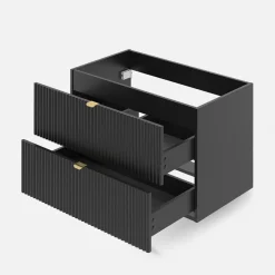 Szafka umywalkowa czarny mat BELT 80 cm