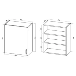 Szafka wisząca biały mat BASIC PLUS BP/G60