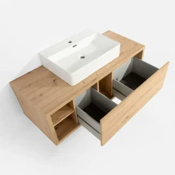 Szafka wisząca LADAMA z szufladą i umywalką