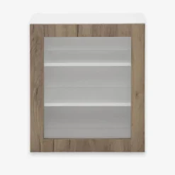 Szafka wisząca z witryną BASIC PLUS BP/G60W dark rockfort hickory