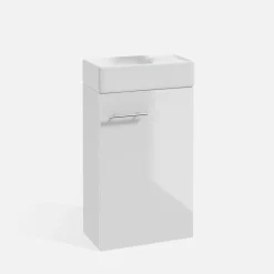 Szafka z umywalką biała KIM 40 cm