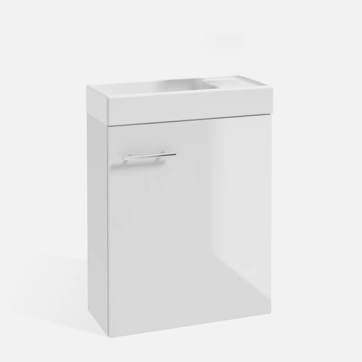 Szafka z umywalką biała KIM 51 cm