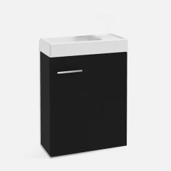 Szafka z umywalką czarna KIM 51 cm