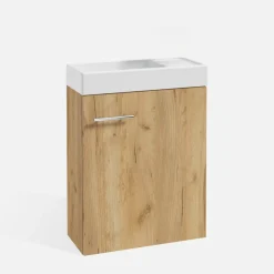 Szafka z umywalką dąb złoty KIM 51 cm