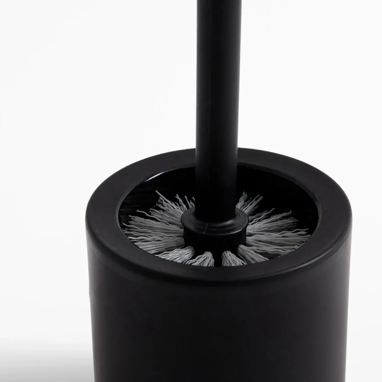 Szczotka do WC czarna z bambusowym uchwytem