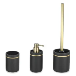 Szczotka do WC czarna ze złotym dekorem 36 cm