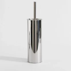 Szczotka do WC z pojemnikiem srebrna