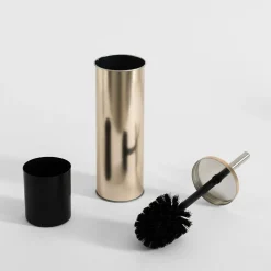 Szczotka do WC z pojemnikiem złota