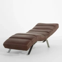 Szezlong skórzany brązowy SWING