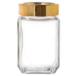 Szklany pojemnik do żywności ze złotą pokrywką 700 ml
