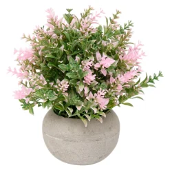Sztuczna roślina doniczkowa różowa 21 cm