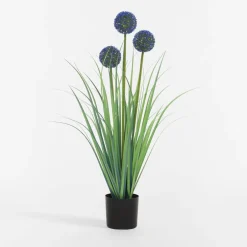 Sztuczna trawa w doniczce zielono-niebieska 80 cm