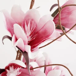 Sztuczny kwiat magnolia 100 cm różowy