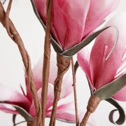 Sztuczny kwiat magnolia 100 cm różowy