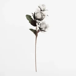 Sztuczny kwiat magnolia szary 103 cm